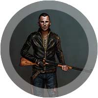 ilustración de un superviviente con un rifle